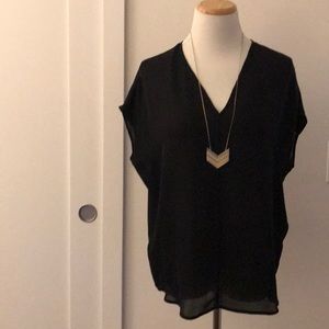 Vince silk vneck top